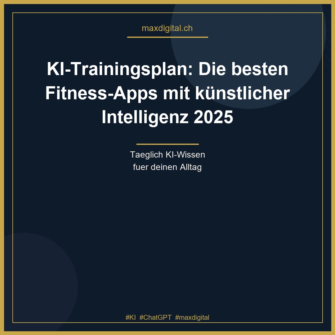 KI-Trainingsplan: Die besten Fitness-Apps mit künstlicher Intelligenz 2025