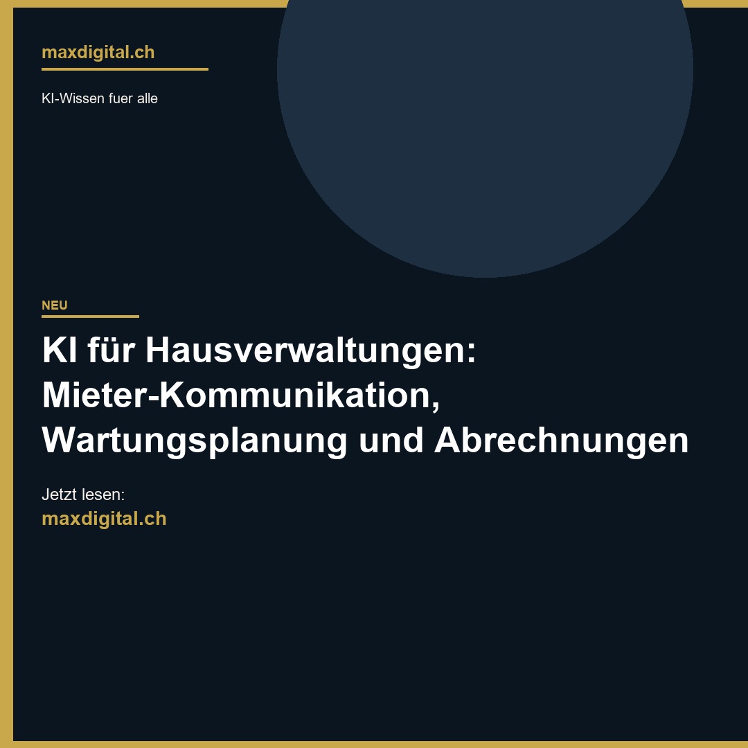 KI für Hausverwaltungen: Mieter-Kommunikation, Wartungsplanung und Abrechnungen